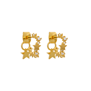 Petite Capella earrings - Crystal (Gold)