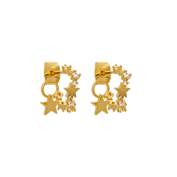 Petite Capella earrings - Crystal (Gold)