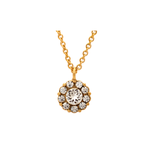 Petite Miss Sofia Necklace - Crystal (Gold)