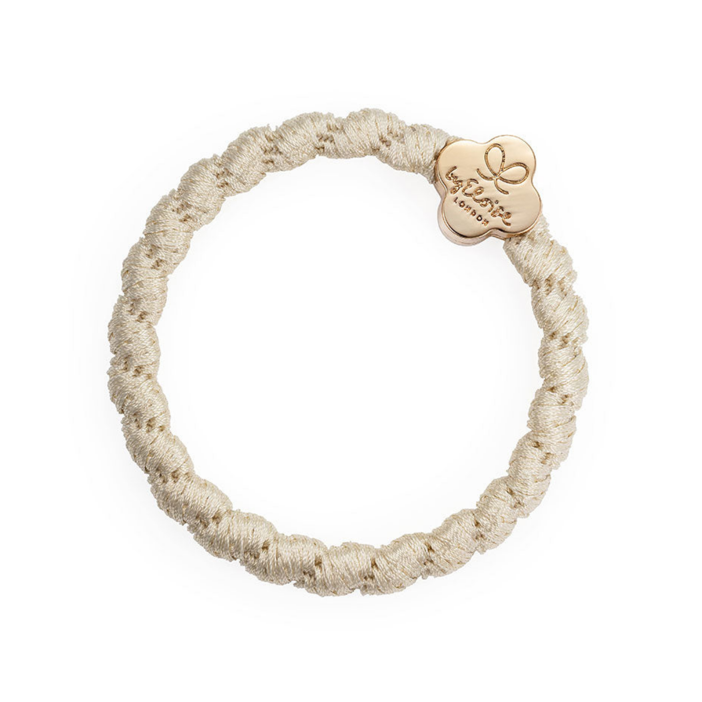 Woven Gold Quatrefoil – Cream White