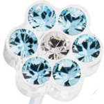 Aquamarine/Crystal Flower