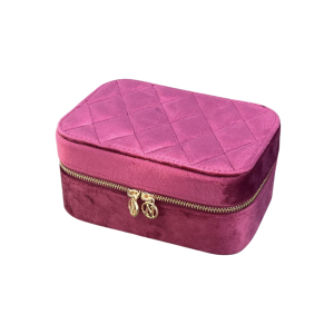Jewelry box L velvet Burgundy