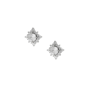 Nora Tori stud ear silver Clear