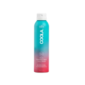 Clear sunscreen spray guava mango spf 50